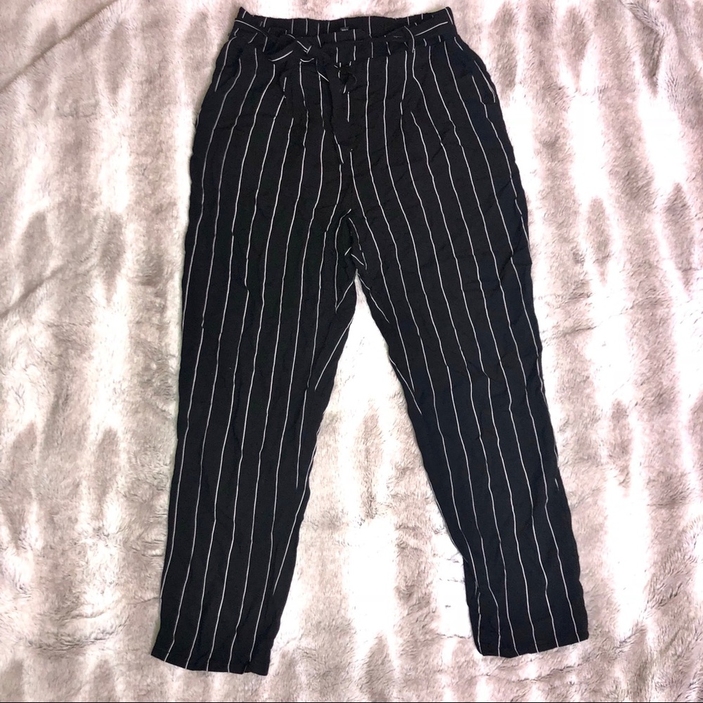 Black & White Striped Pants